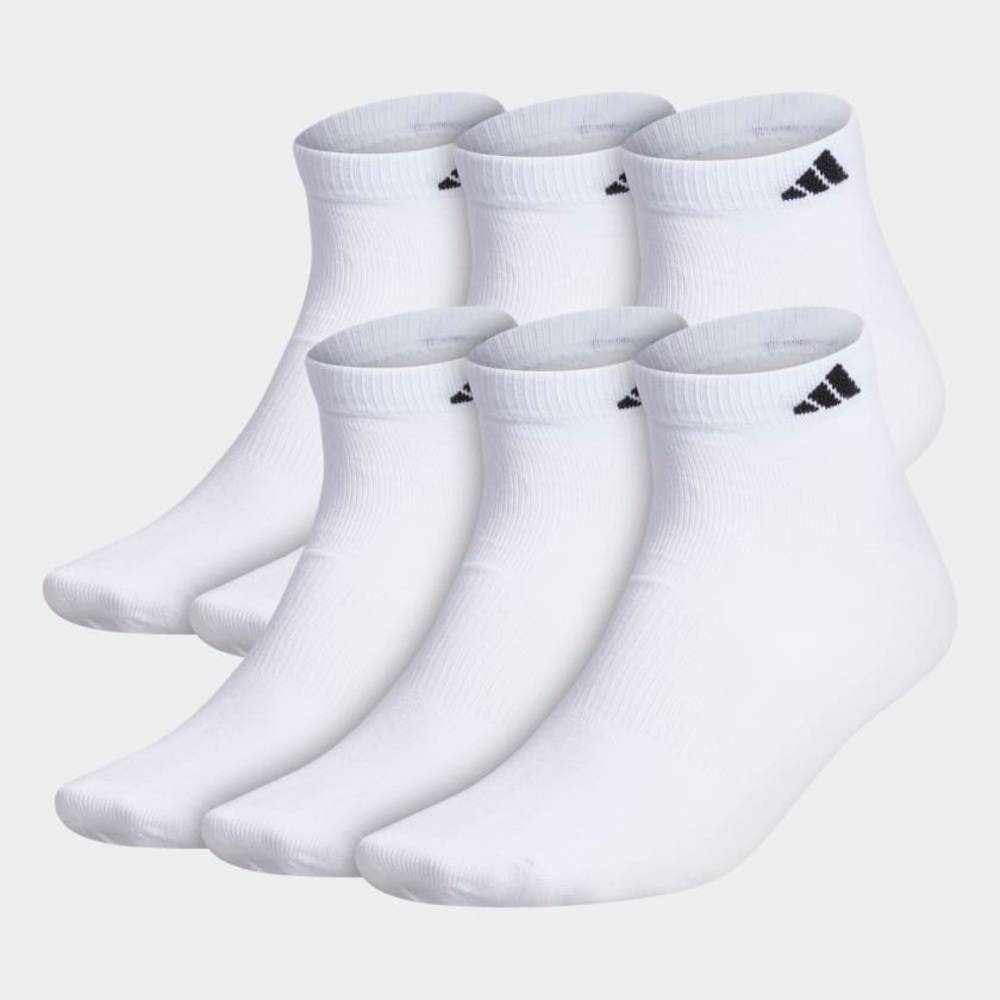 Adidas White Crew Socks with Black Logo